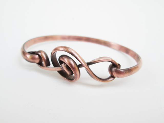 Treble Clef Bracelet, Copper